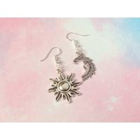 Celestial Earrings, Sun & Moon Earrings, Galaxy Goth Earrings Gothic Celestial Halloween Jewellery S | Etsy (UK)
