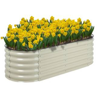 4-In-1 Modular Aluzinc Metal Raised Garden Bed Outdoor Garden Planter Box for Vegetable Flower Herb | The Home Depot