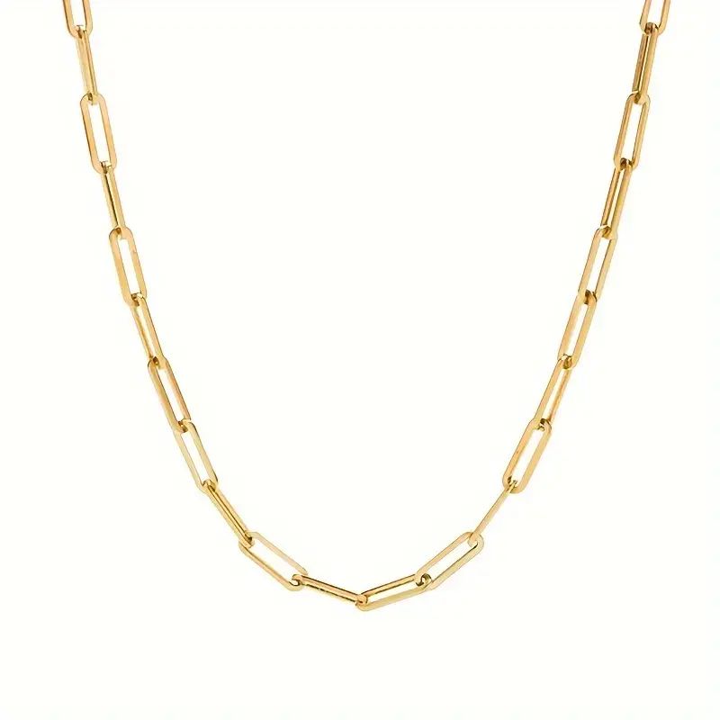 Simple Chain Necklace Zinc Alloy Jewelry Elegant Vintage Style Suitable For Women Daily Casual | Temu Affiliate Program