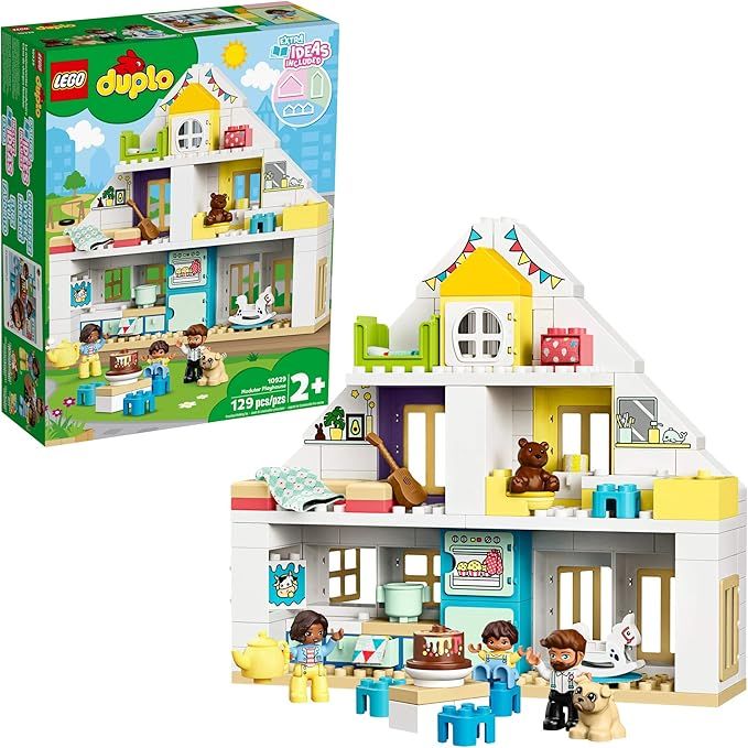 LEGO DUPLO Town Modular Playhouse 10929 Dollhouse with Furniture and a Family, Great Educational ... | Amazon (US)