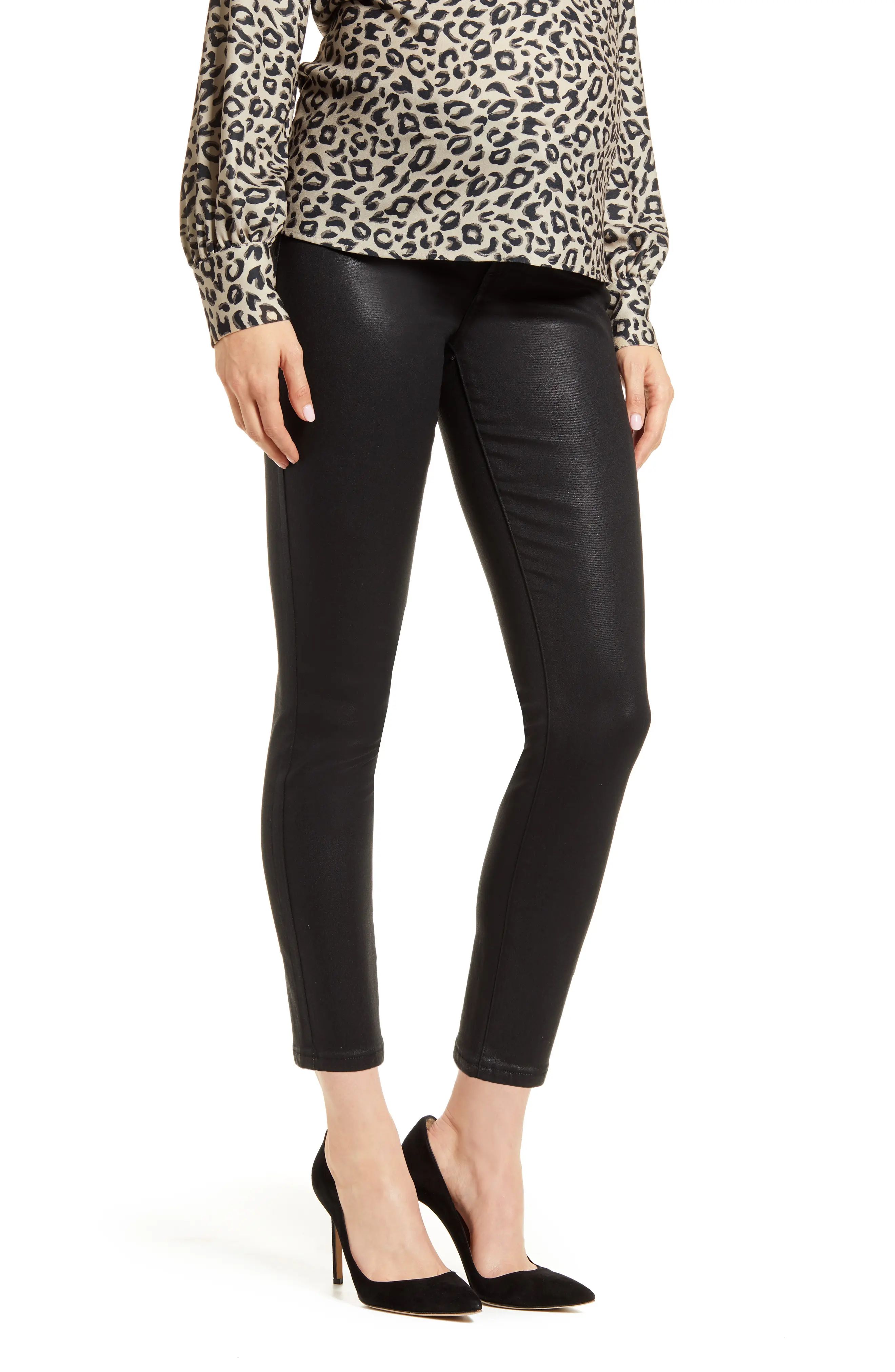 7 For All Mankind b, Size 28 in Bair Coated Black at Nordstrom | Nordstrom