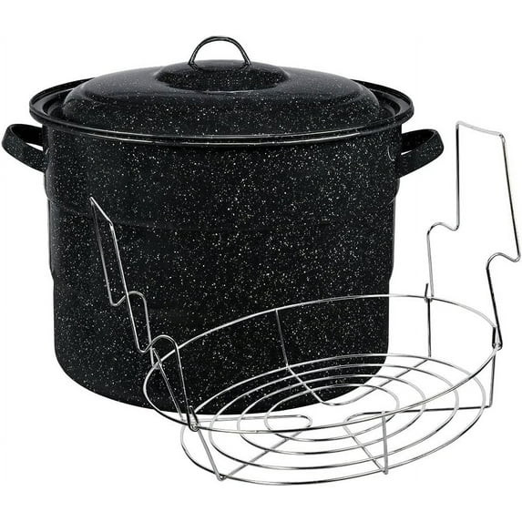 Granite Ware 21.5 Quart Water Bath Canner, Large Enamel Canning Pot with Rack, Canning Supplies f... | Walmart (US)