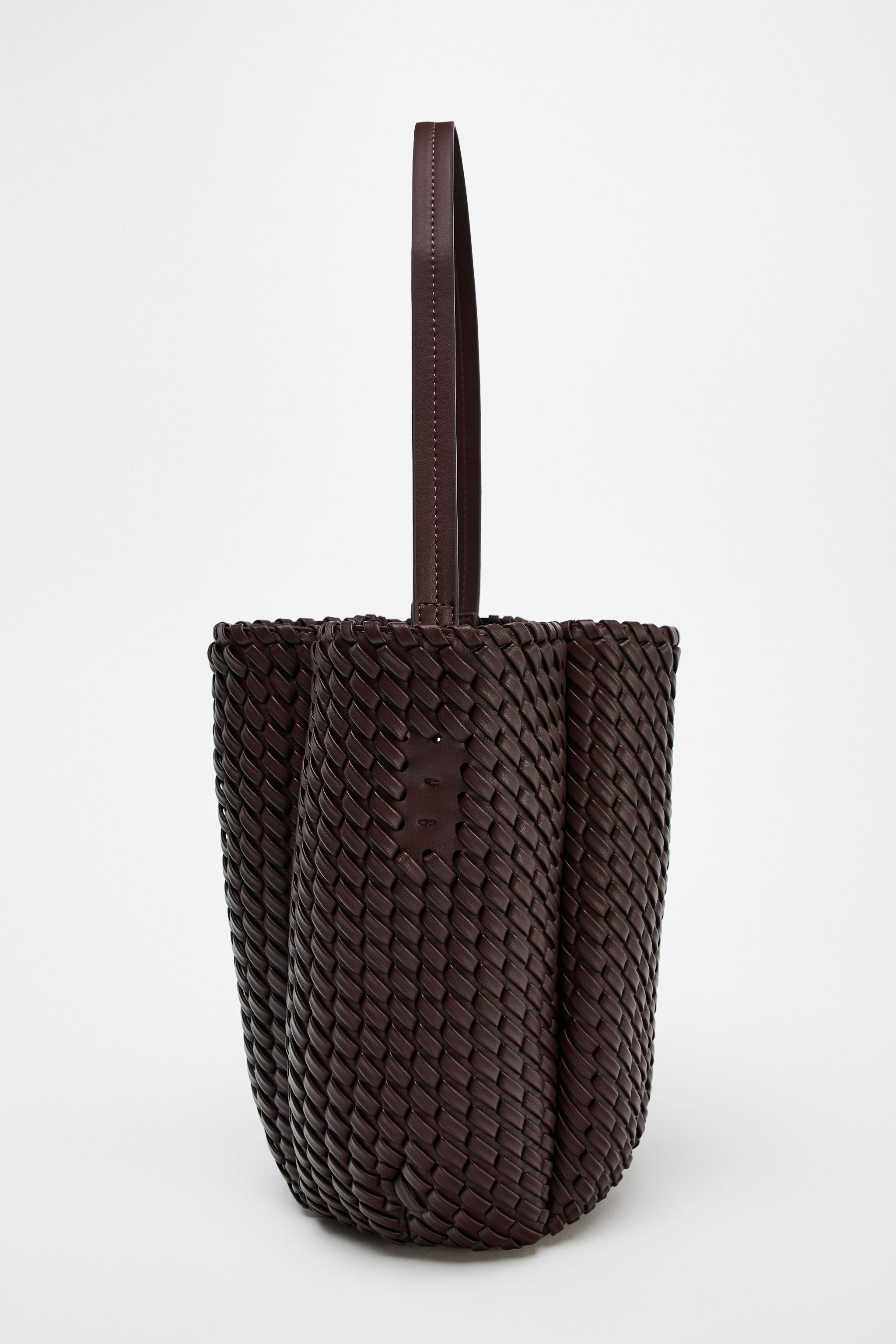 WOVEN EFFECT BUCKET BAG | Zara US