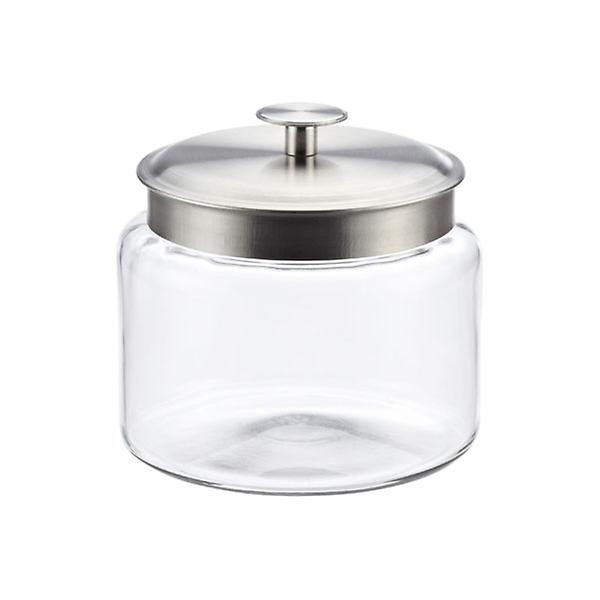 anchor 2 qt. Montana Glass Canister Aluminum Lid | The Container Store