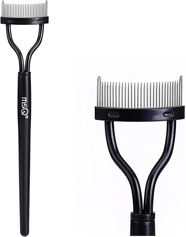 Eyelash Comb MSQ Eyelash Separator Mascara Applicator Eyelash Definer With Comb Cover Arc Designe... | Amazon (US)