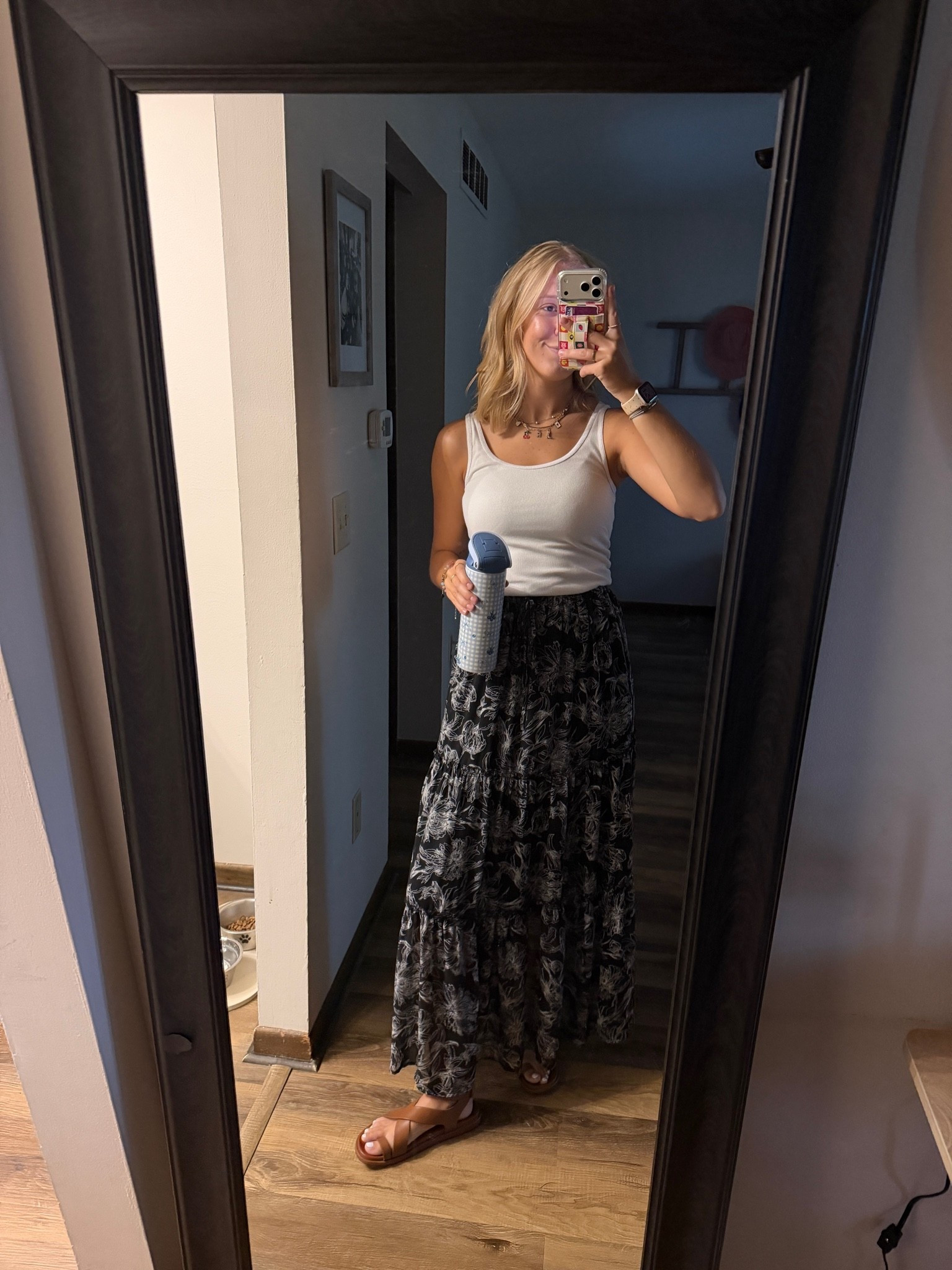 Another Office OOTD – 08.13.26 🖤🩶🤍🤎

Small in white Old Navy tank top
Small in white Old Navy cami
Small in black/white floral skirt (from Lily’s but linking some similar options)
8.5 in brown @Target sandals
Large in Old Navy denim shirt (sized up 2 sizes for a more oversized fit)

trending outfits, skirt outfits, floral skirts, Amazon fashion, Amazon style, Amazon finds, Amazon skirts, Target skirts, outfit of the day, watch now, Old Navy tops, Old Navy finds, Old Navy shirts, Old Navy denim, denim shirts, Target tops, Target style, Target finds, Target fashion, Target tank tops, white tank tops, ribbed tank tops, Target shoes, brown sandals, summer outfits

#LTKootd #LTKSaleAlert #LTKOver40