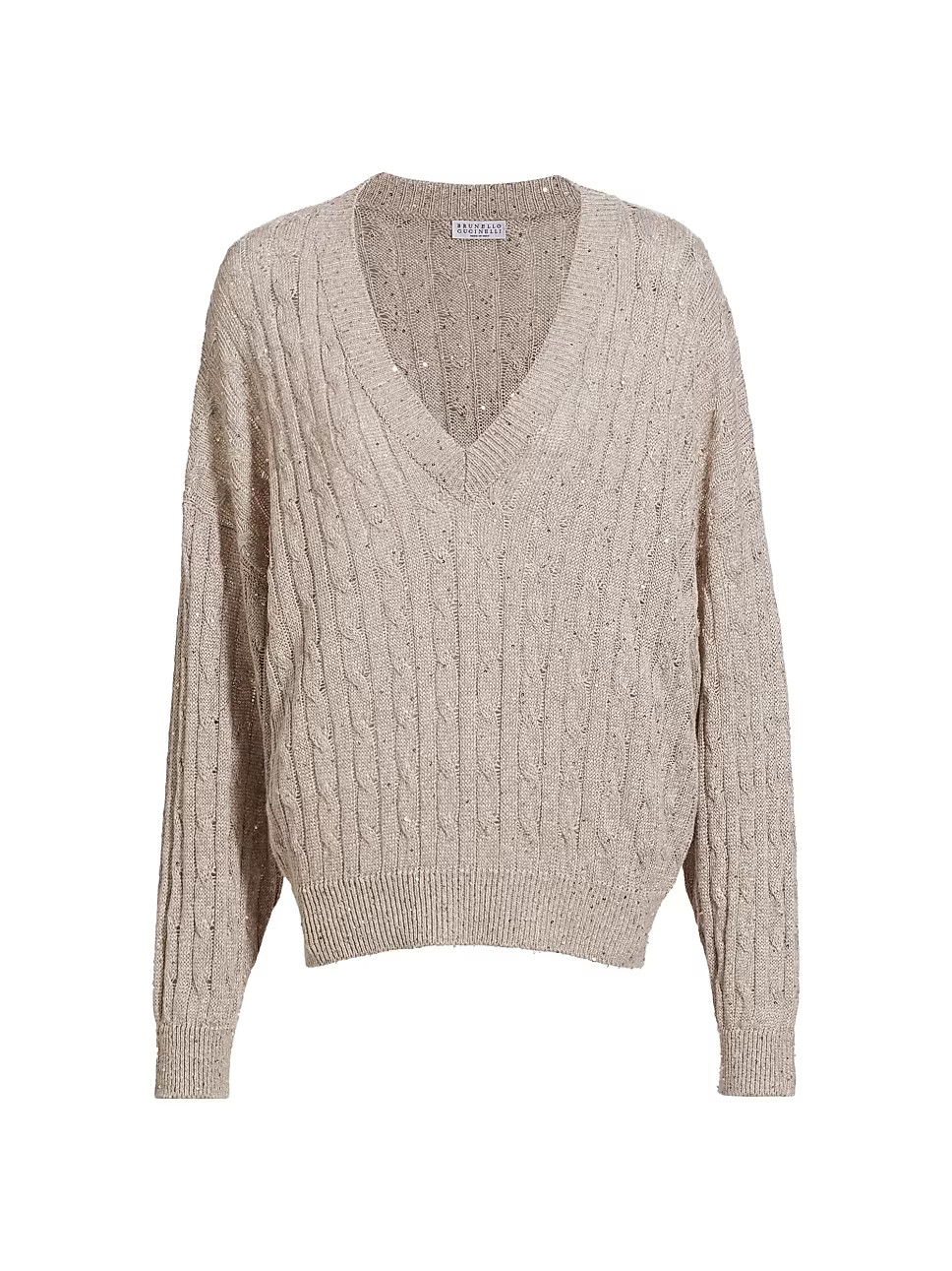 Linen-Blend Cable-Knit Sweater | Saks Fifth Avenue