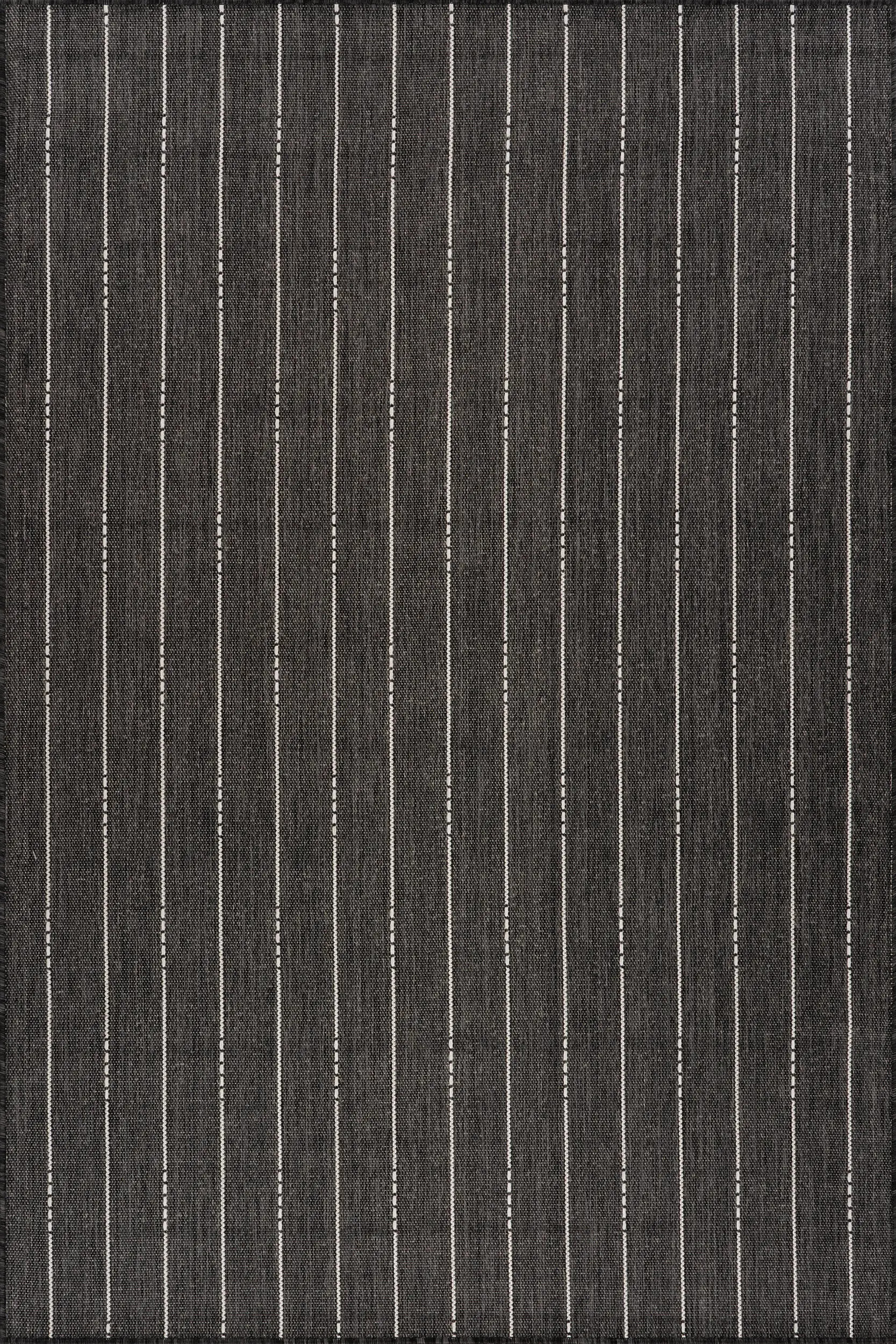 Helia Modern Striped Indoor/Outdoor Rug | Charcoal | Rugs USA