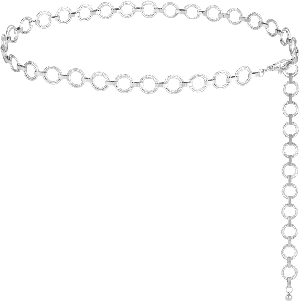 FIORETTO Chain Belt for Women Metal Waist Chain Fashion Multilayer Chain Belts for Dress | Amazon (US)