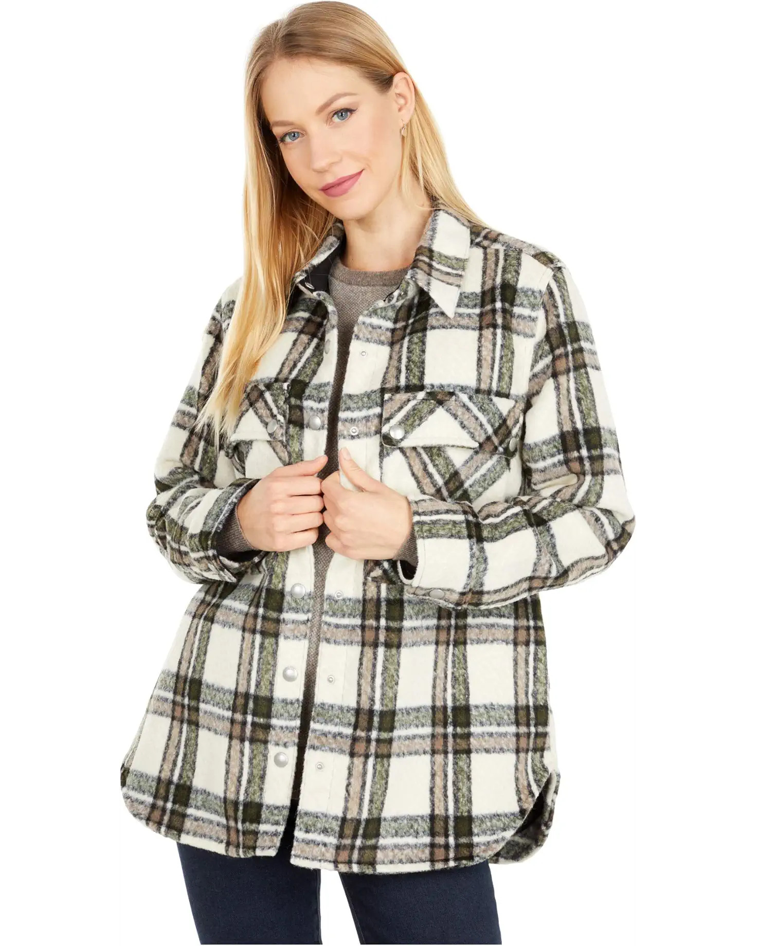 Oversized Flannel Shirt Jacket | Zappos