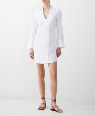 French Connection Women's Isabelle Poplin Asymmetric Dress - Macy's | Macy's