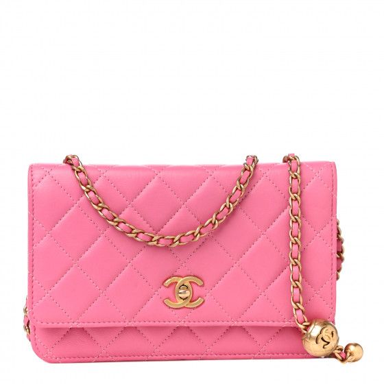 CHANEL

Lambskin Quilted CC Pearl Crush Wallet on Chain WOC Pink | Fashionphile