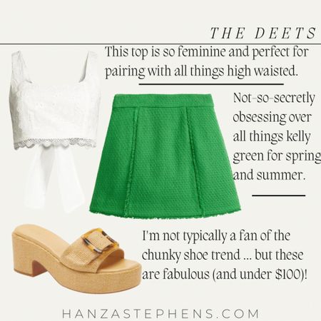 The details: preppy Kelly green skirt and vacation outfit 

#LTKstyletip #LTKtravel