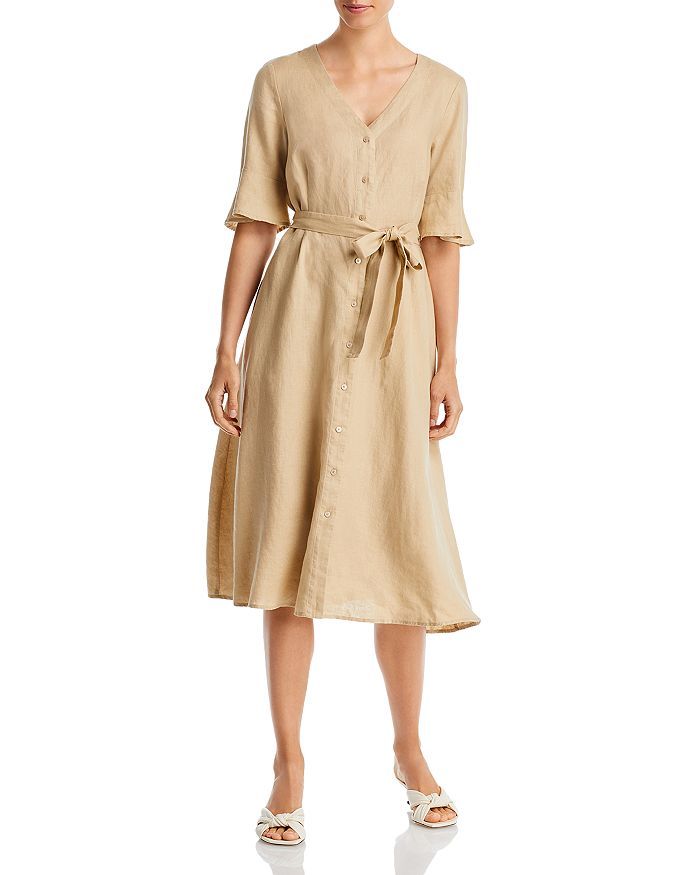 Linen V-Neck Shirt Dress | Bloomingdale's (US)