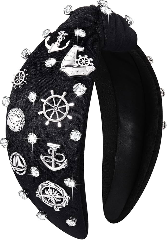 Nautical Headband Ocean Hair Accessories for Women Anchor Ship Wheel Sailboat Knotted Headband Je... | Amazon (US)