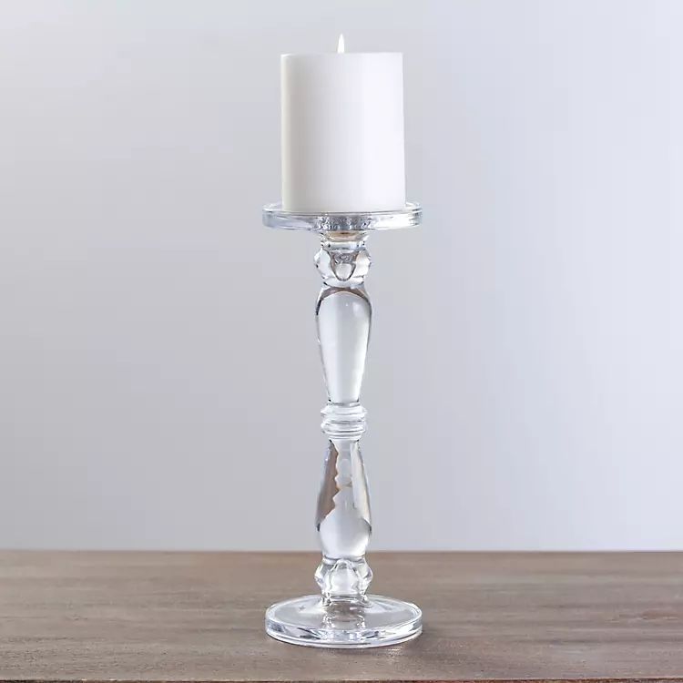 Clear Glass Pillar Candle Holder, 13 in. | Kirkland's Home