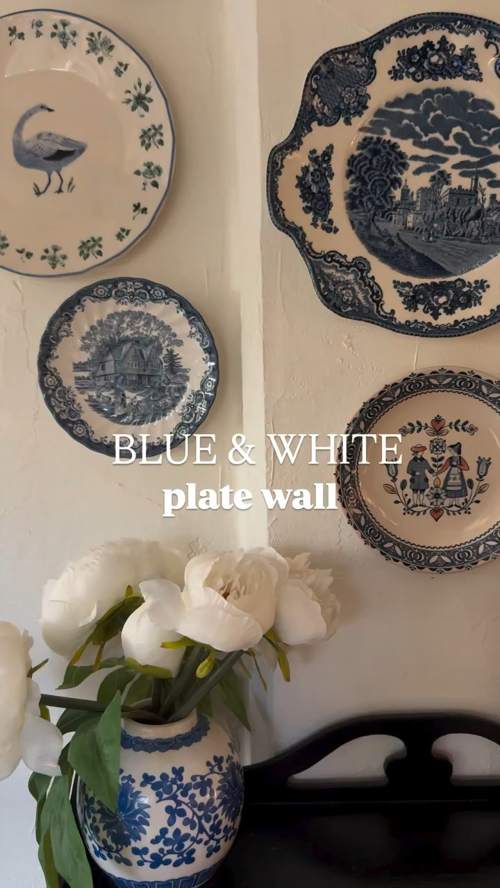 ✨✨finally did it!!! I spent more time thinking about doing this than it actually took to do it. I love this cute little plate wall and I won’t be surprised if I add to it when the right plate comes along. Linking the plate hangers I used. The discs are shown in this video, but I also used the metal adhesive rings on the smaller plates. Both work well, but the discs allow the plate to sit evenly on wall. I had to add some putty on the back of the plates(bottom) to the metal hangers because the plates don’t hang flush. 

#platewall #cottagekitchen #countrykitchen #frenchcountrystyle #cottagestyle

#LTKSaleAlert #LTKHome #LTKSeasonal