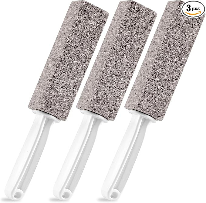3 Pack Pumice Stone for Toilet Bowl Cleaning with Handle, Scouring Stick Remove Toilet Bowl Hard ... | Amazon (US)