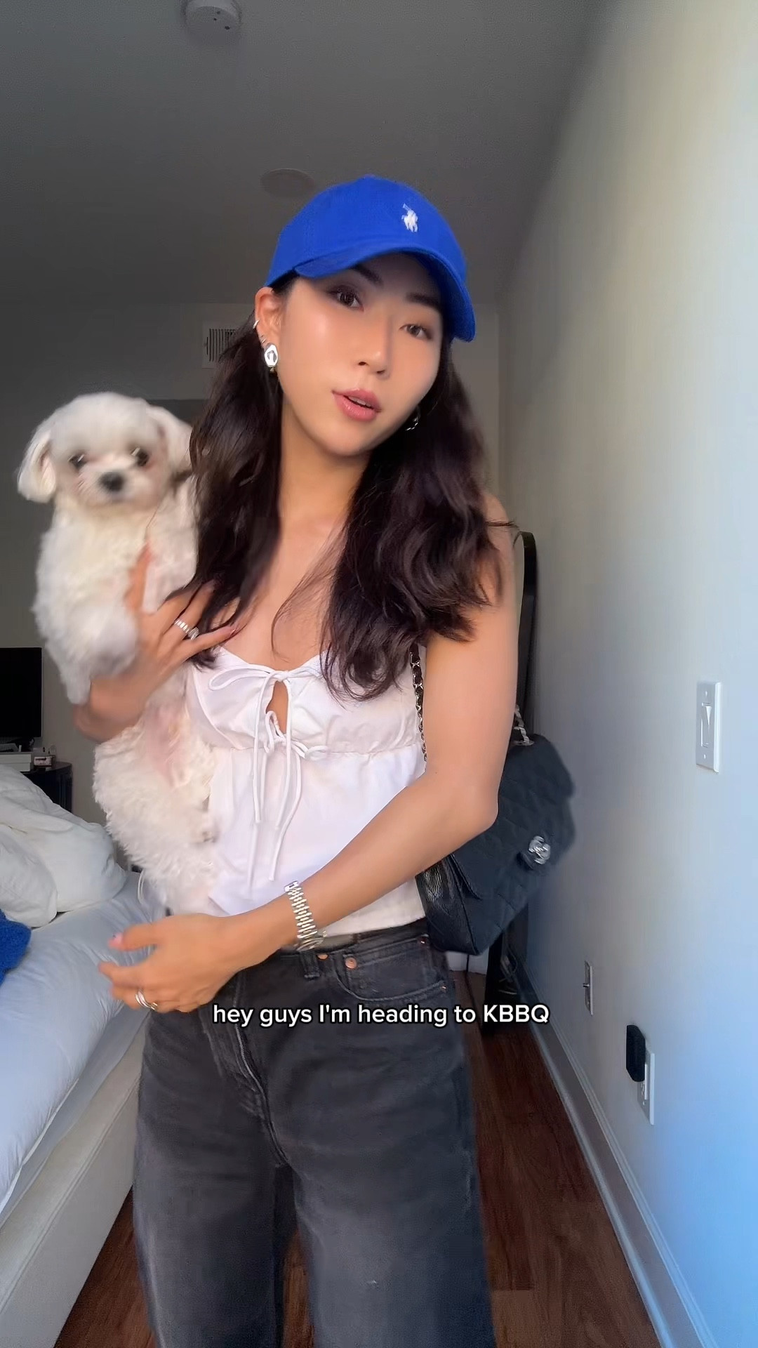 my outfit for Korean bbq 💙

#LTKItBag #LTKStyleTip