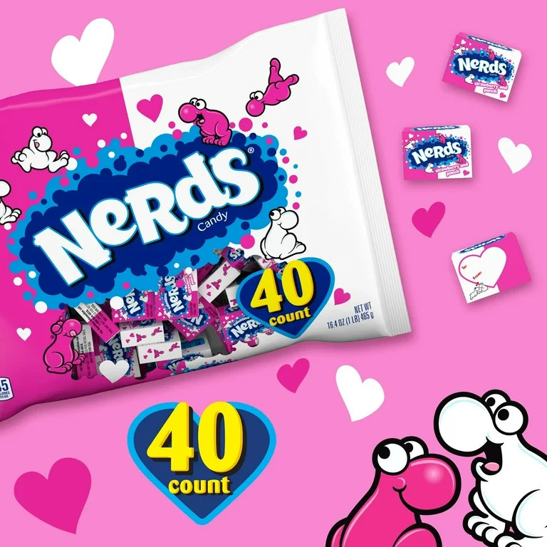 Nerds Valentine's Day Candy, Strawberry and Punch Flavors, Classroom Friendship Exchange Bag, 16.... | Walmart (US)