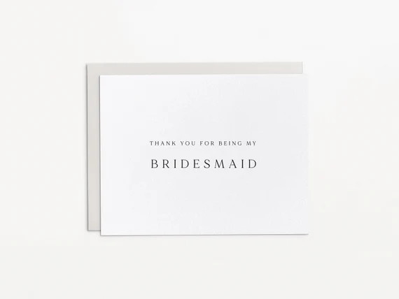 Thank You for Being My Bridesmaid Bridesman Maid/matron/ Man - Etsy | Etsy (US)