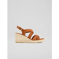 Mariana Tan Suede Multi Strap Wedges, Tan | L.K. Bennett (UK)