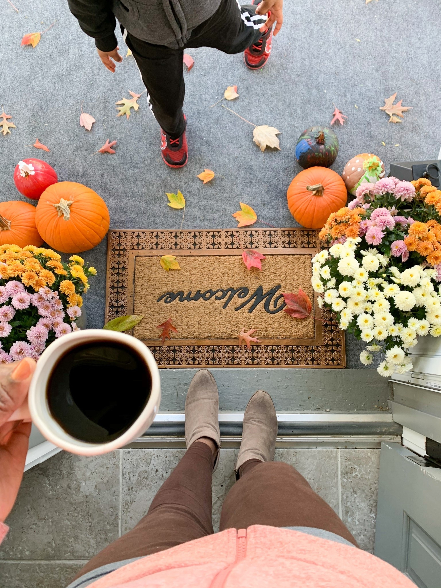 Fall front door mats - Nope, my porch certainly doesn’t look like this but it was from our previous house:)

#LTKHome #LTKSeasonal