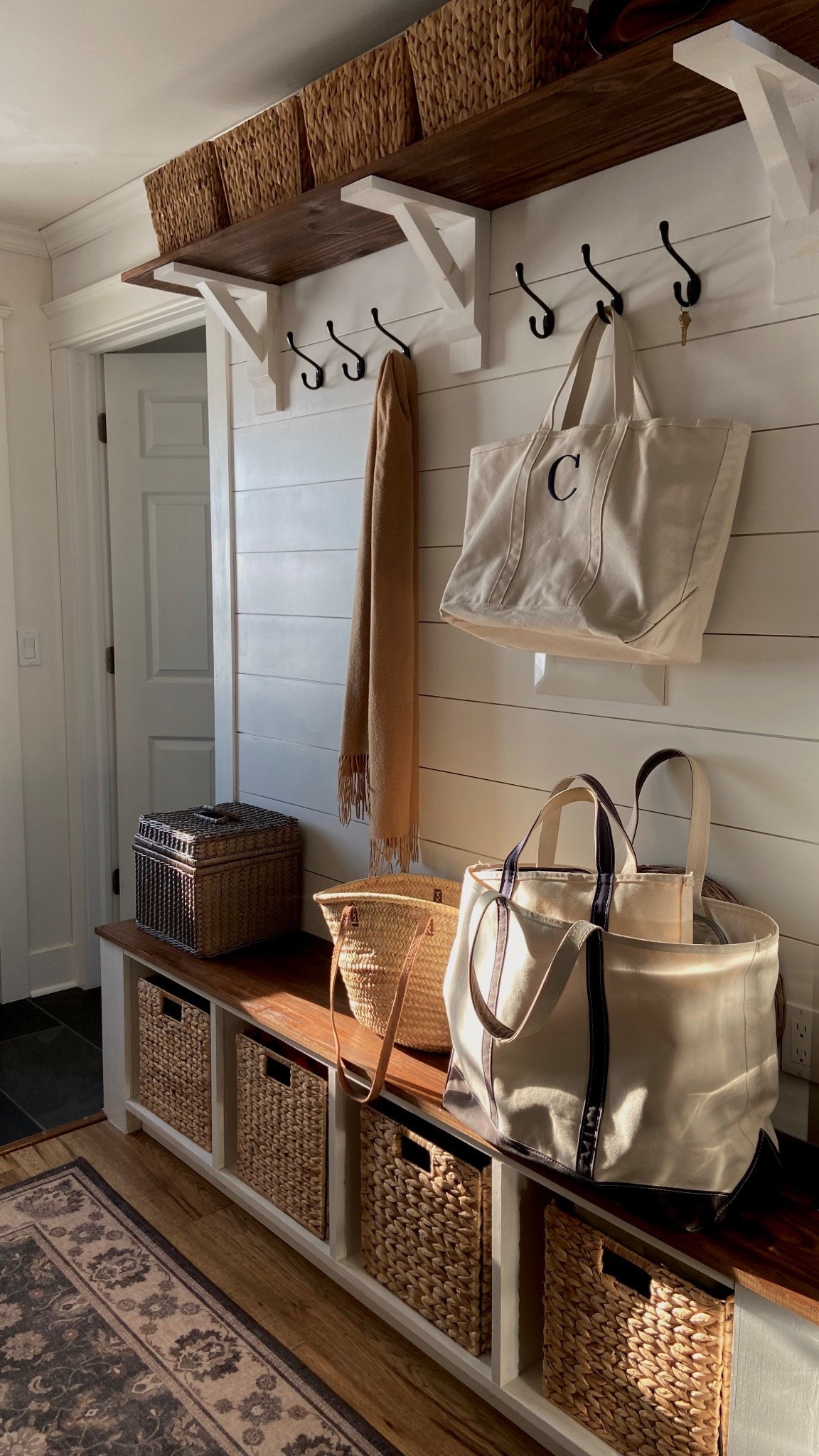 Winter sun hitting the back hall mudroom just right.

#LTKHome