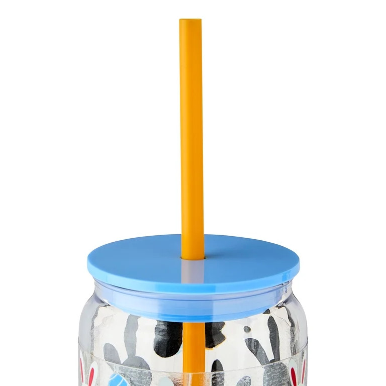 Bunnies and Eggs Plastic Cup with Straw and Lid, Multicolor, Easter by Way To Celebrate | Walmart (US)