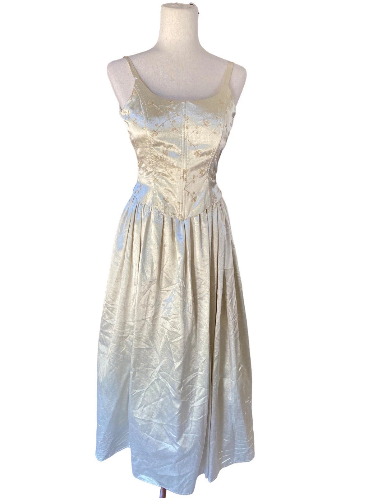 Jessica McClintock Gunne Sax Formal Princess Dress Ball Gown 4 Gold FLAW VTG  | eBay | eBay US