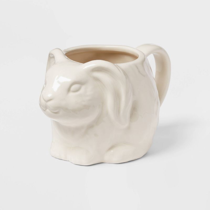13.5oz Stoneware Figural Bunny Mug White - Threshold™ | Target