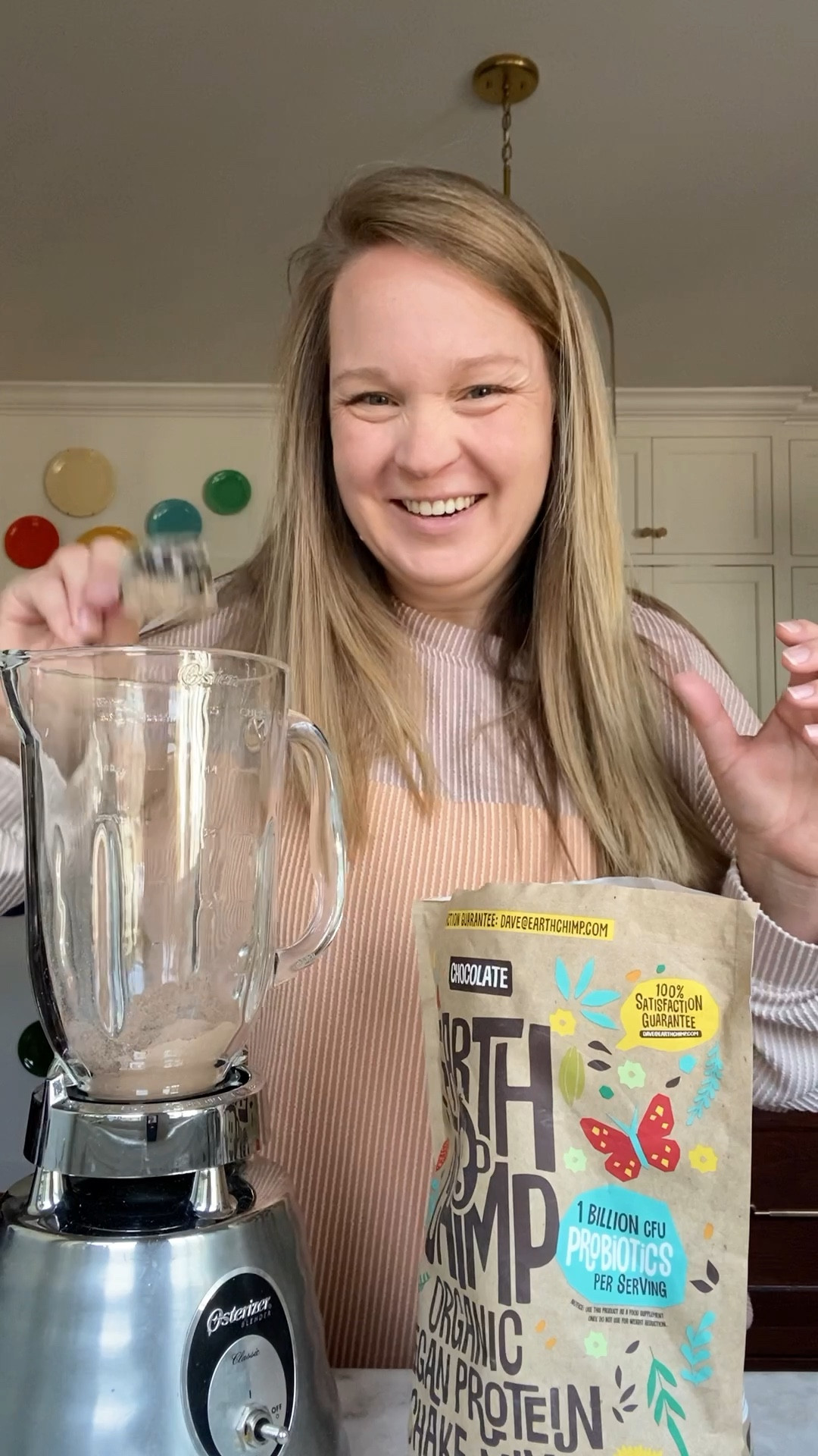 Yummy protein powder - chocolate flavor. Vegan, no added sugar, or salt 🙌🏼 I’ve had this blender for almost 15 years, it’s a workhorse!

#LTKVideo #LTKhome #LTKmidsize