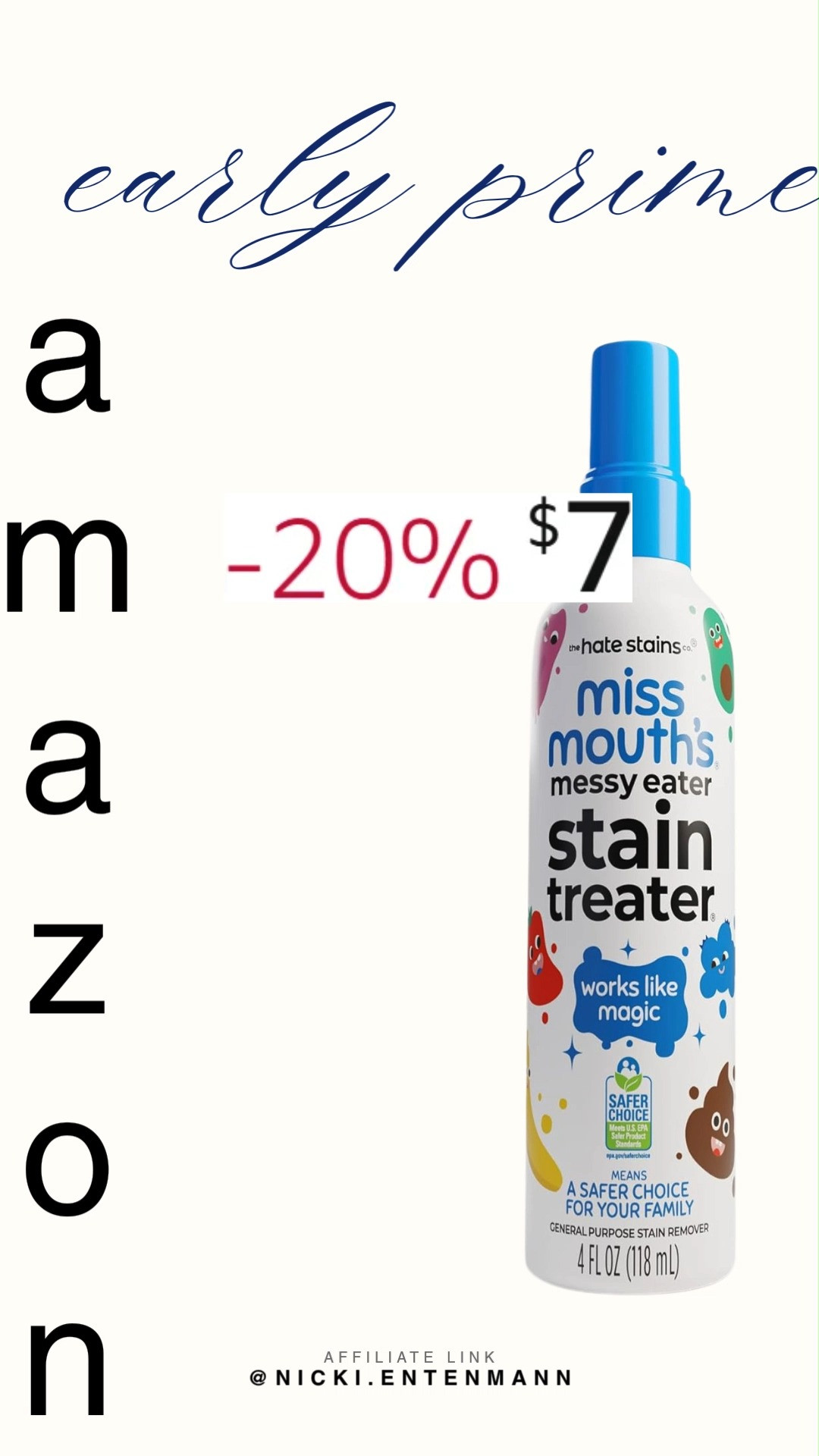 Miss Mouth's Messy Eater Stain Treater Spray makes tackling spills simple and stress free. Quick action keeps clothes fresh and spotless, turning messy moments into easy cleanups every time 👕🧼✨  

#StainRemover #MessyEater #LaundryCare #CleaningSpray #SpotTreatment #FabricCare #HouseholdEssentials #AmazonFinds #EasyClean #HomeCare 

 #LTKdayinmylife #LTKHome #LTKSaleAlert