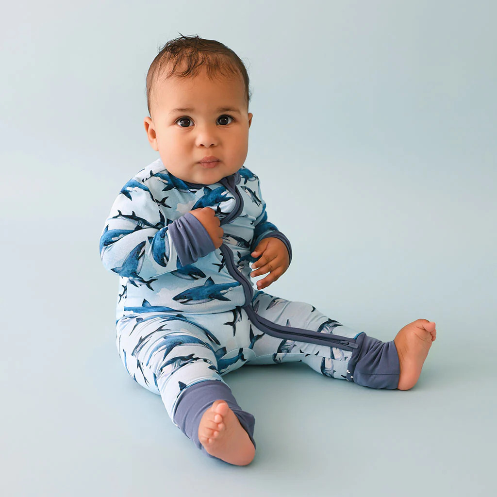 Shark Blue Baby Convertible Sleeper | Sharks | Posh Peanut