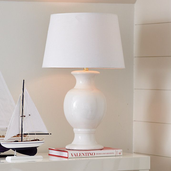 SK Chapelle Urn Table Lamp with Essential White Linen Shade & 3 Way Switch | Ballard Designs, Inc.