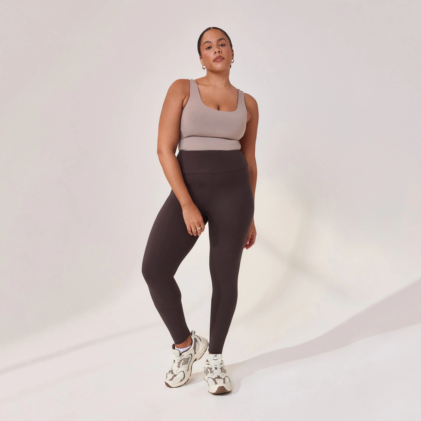 Lightweight Everyday High Waisted Leggings | Black Coffee | LOVALL
