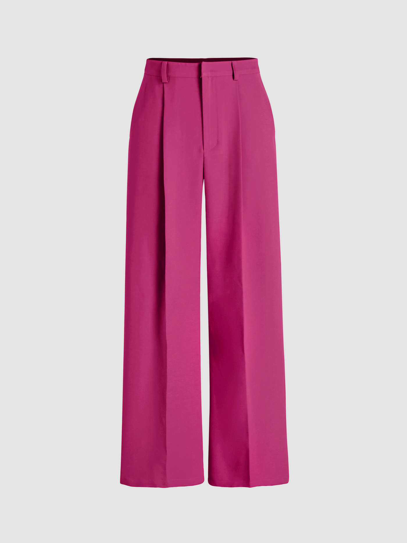 Petite Mid Rise Pleated Straight Leg Pants | Cider