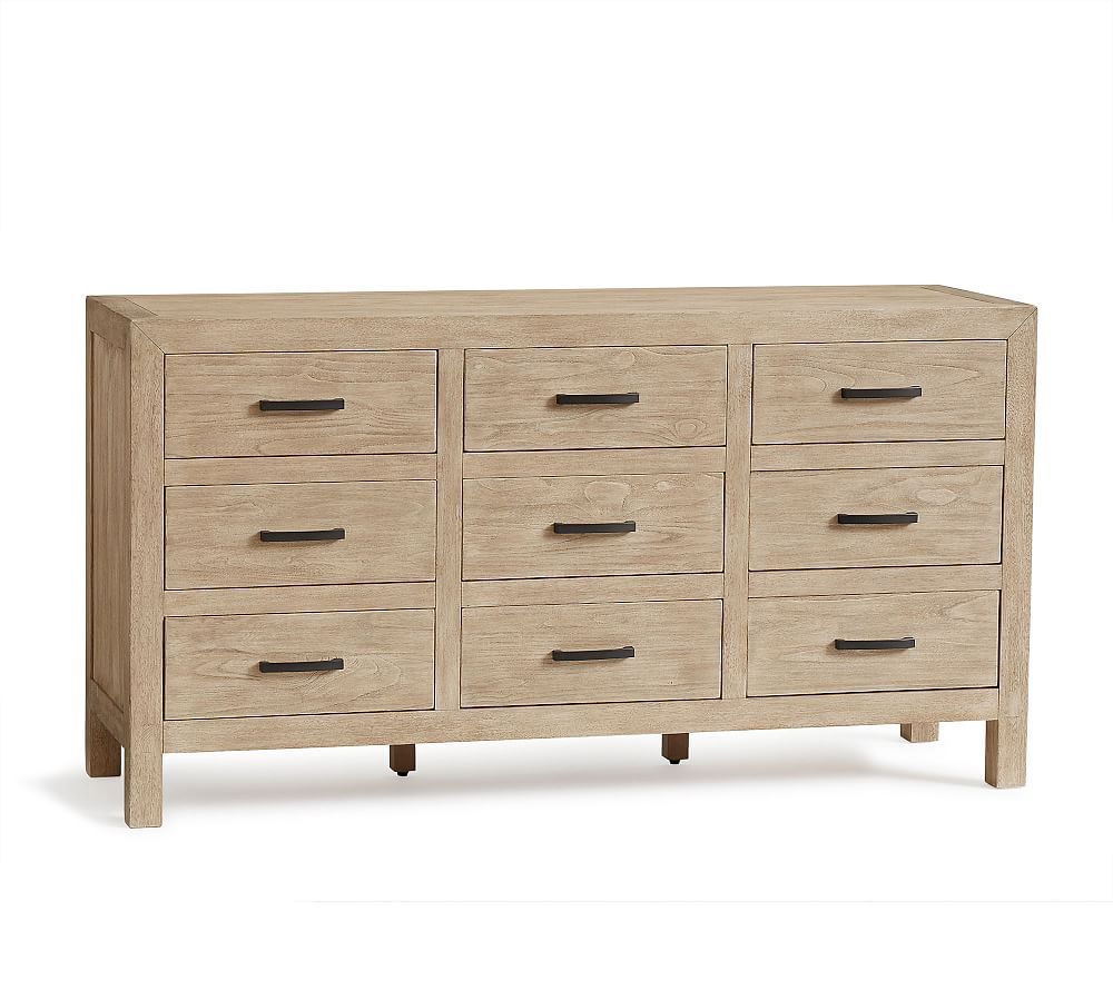 Linwood 9-Drawer Wide Dresser, Bone White | Pottery Barn (US)