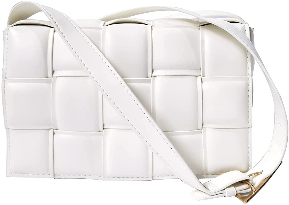 Ling Chuang Woven Crossbody Bags for Women Padded Cassette Shoulder Bag Green Chain Clutch Purses... | Amazon (US)