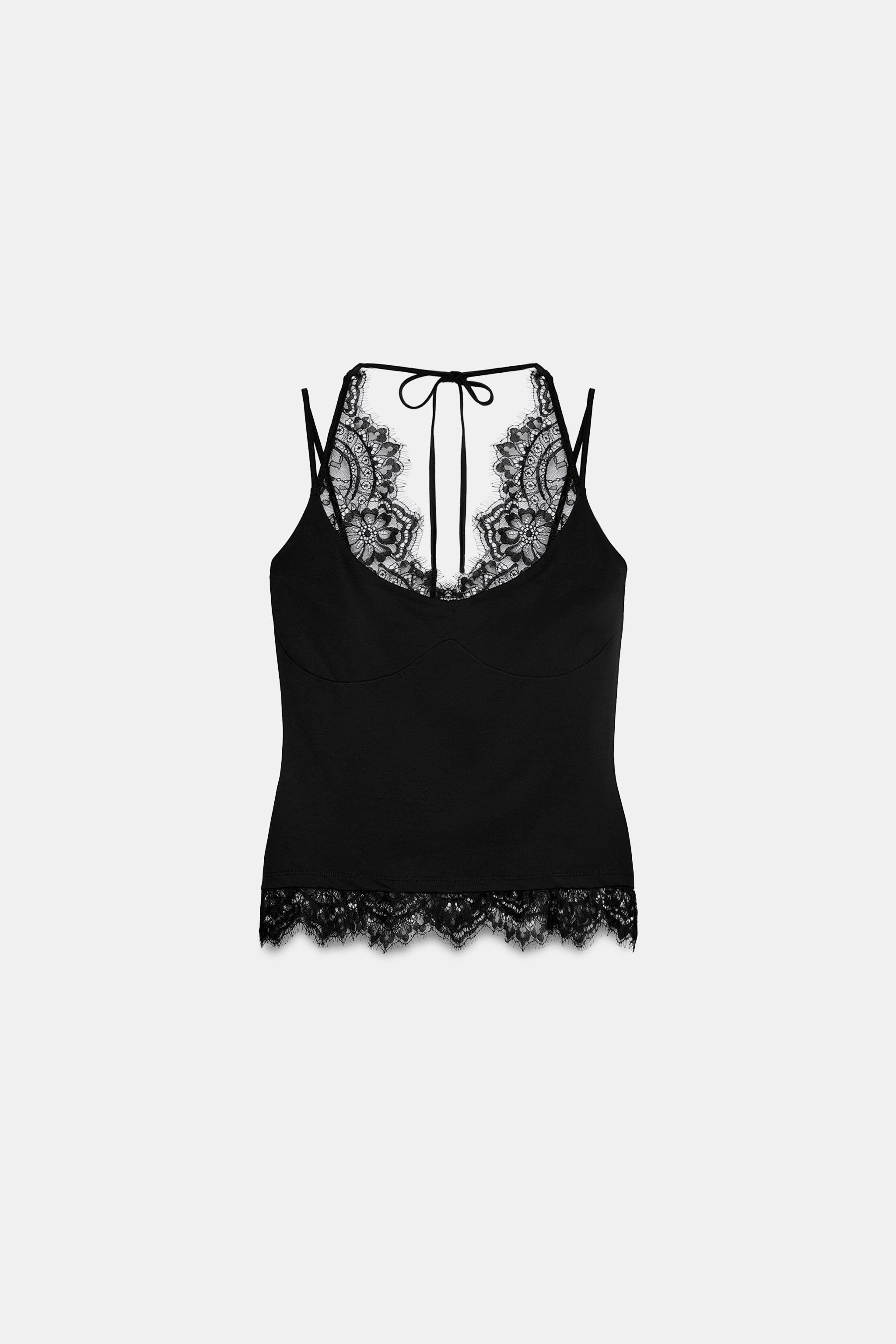 Model height: 178 cmTop made from stretch fabric. Featuring a combined neckline and thin straps w... | Zara UK