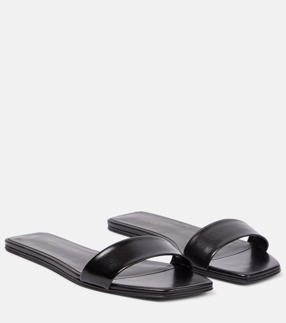 Chocolate leather flats | Mytheresa (US/CA)