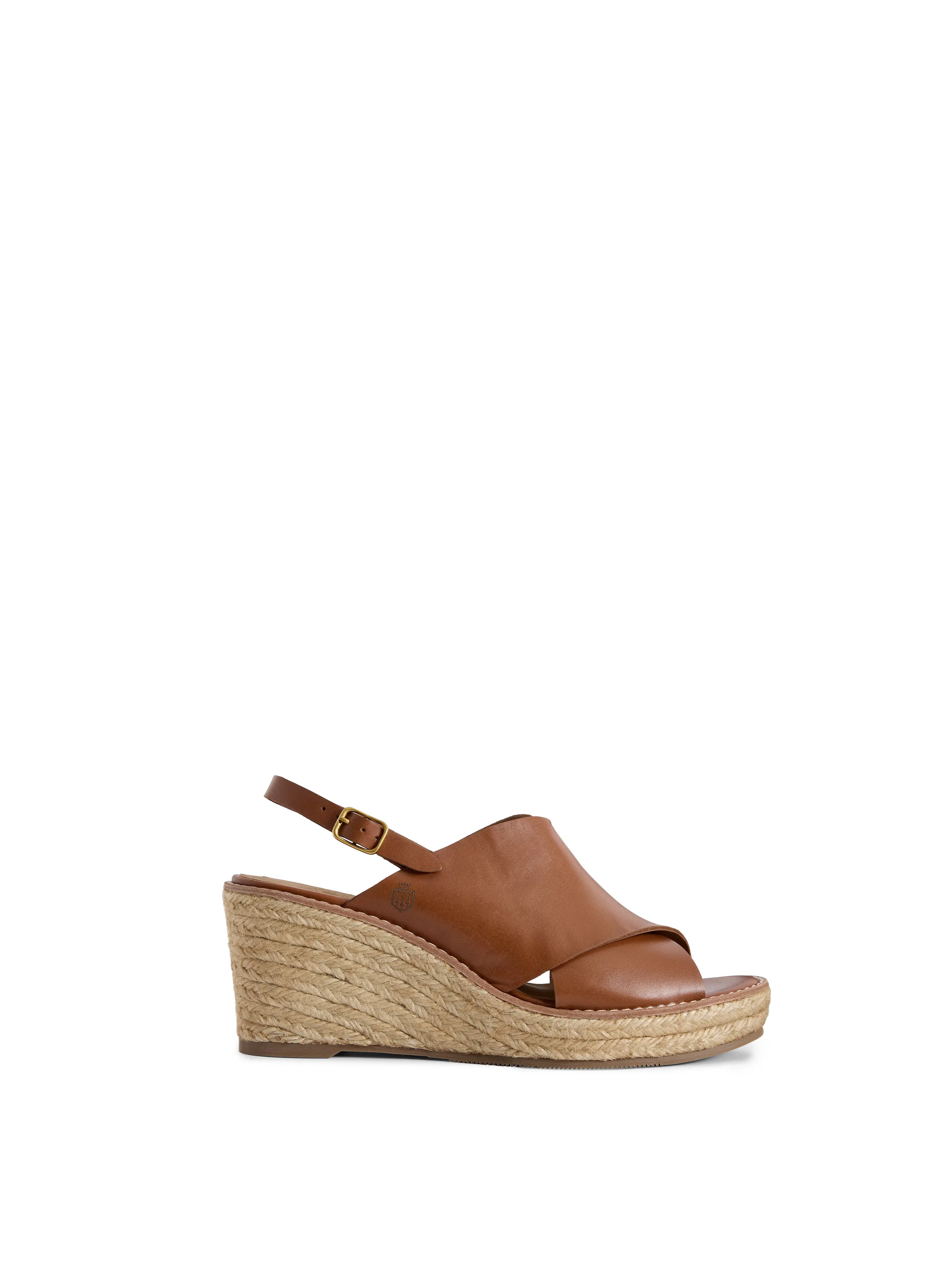 Morella - Women's Wedge - Tan Leather | Fairfax & Favor | Fairfax & Favor (UK)
