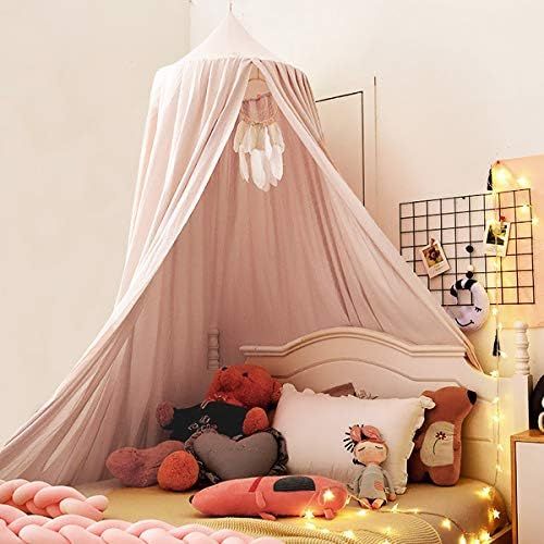 Amazon.com: Kertnic Decor Canopy for Kids Bed, Soft Smooth Playing Tent Canopy Girls Room Decorat... | Amazon (US)