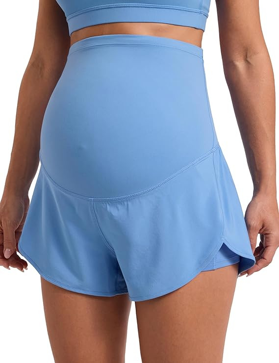 CRZ YOGA Maternity Dolphin Workout Shorts 3" | Amazon (US)