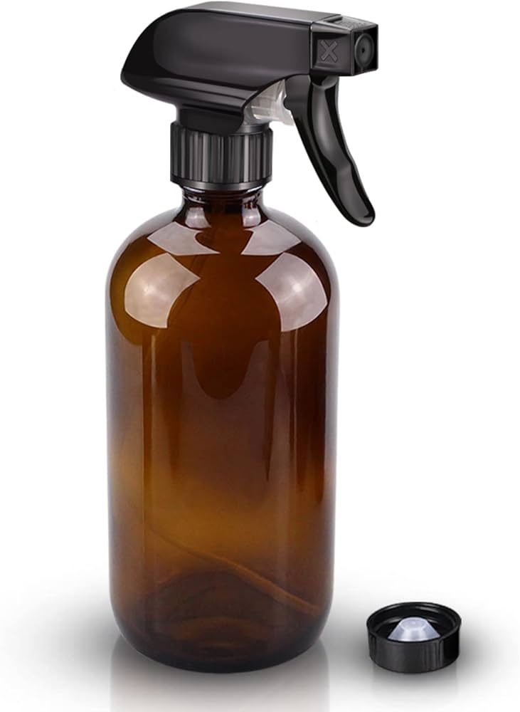 Wedama Amber Glass Spray Bottles, 16 oz Glass Spray Bottles for Cleaning Solutions and Essential ... | Amazon (US)