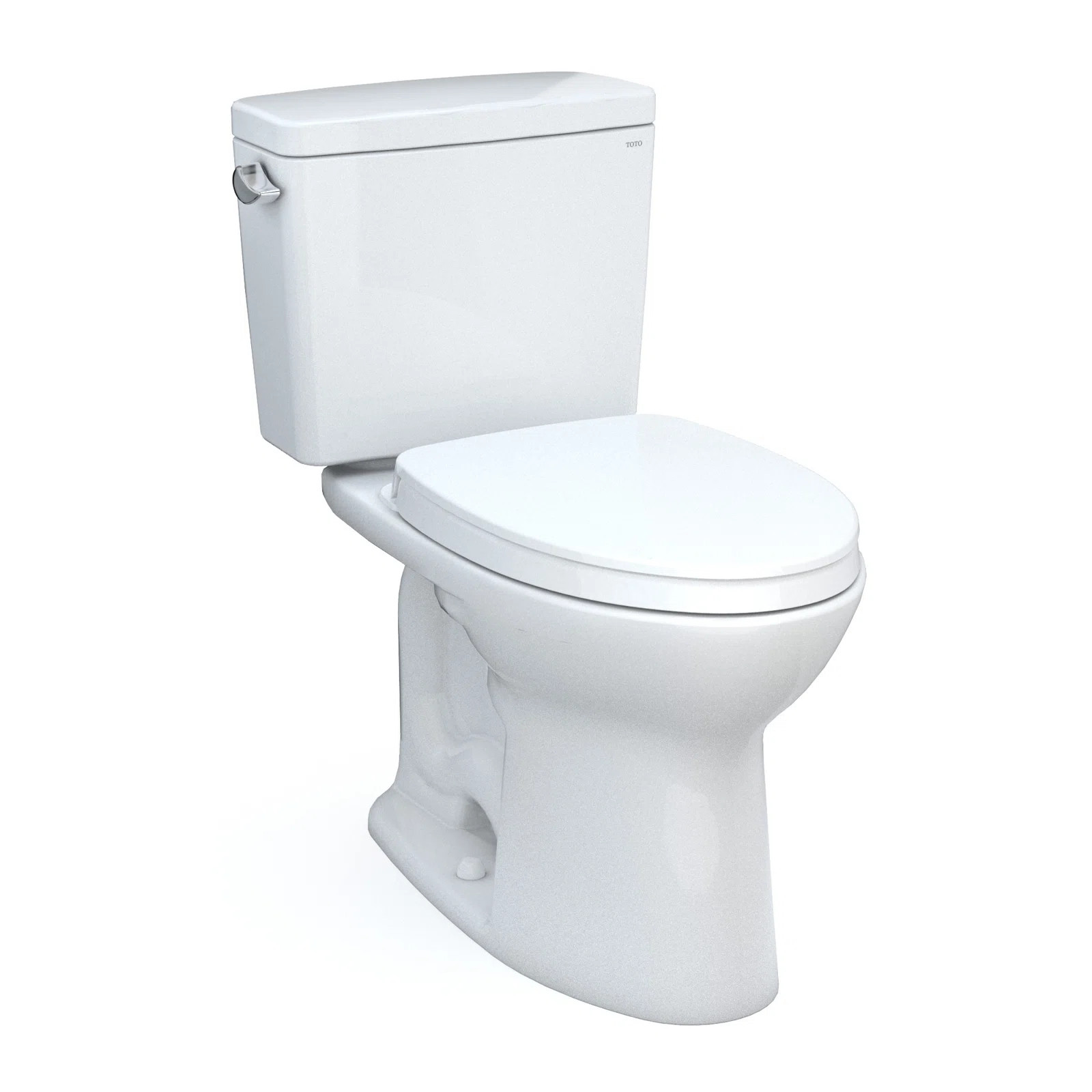 Drake® 1.6 GPF Elongated Two-Piece Toilet with Tornado Flush (Seat Included) MS776124CSG#01 | Wayfair North America