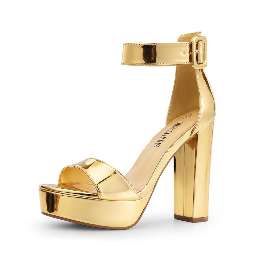 DREAM PAIRS Women's Hi-lo Heeled Sandal | Amazon (US)