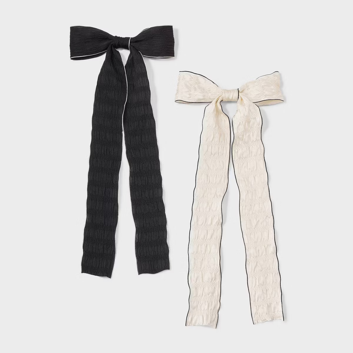 Bow Pelican Hair Clip Set 2pc - Wild Fable™ Black/White | Target