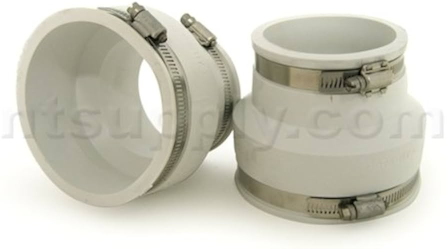 6" X 4" Flexible PVC Coupling for 6" Fan Mounting - White, 2-Pack | Amazon (US)