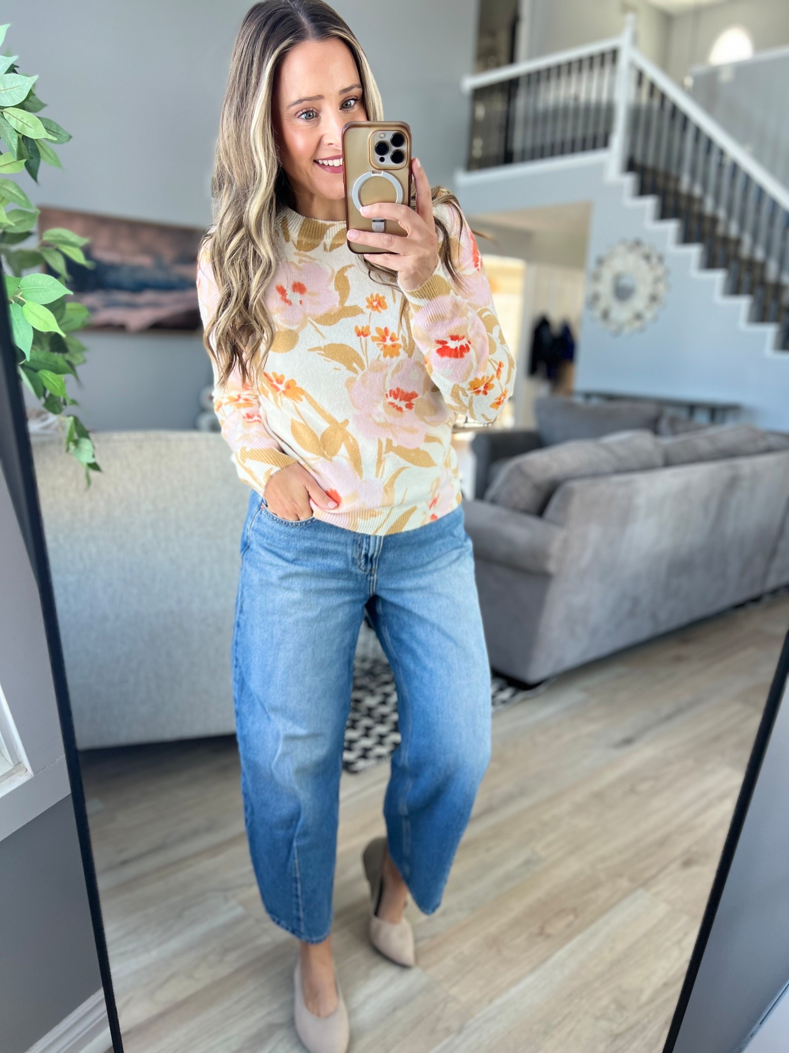 The prettiest sweater with the prettiest colors! Size down. I’m wearing an xsmall  

#LTKSaleAlert #LTKOver40